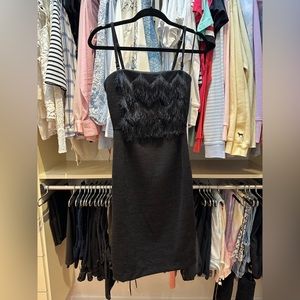 Banana Republic black knit dress.